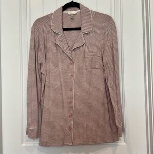 Soma Pink Striped Pajama Top